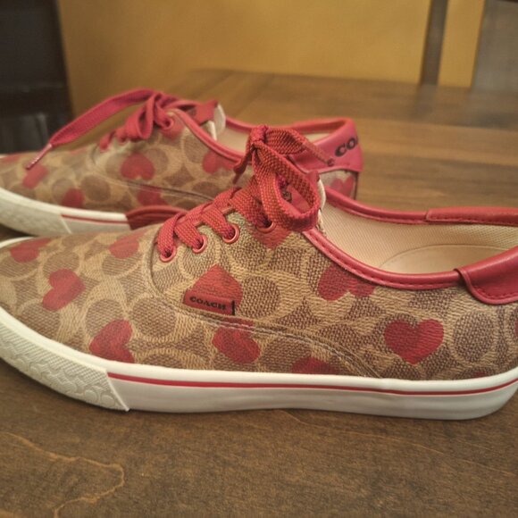 Coach Sole Skate Sneaker with Heart Print - Picture 3 of 4